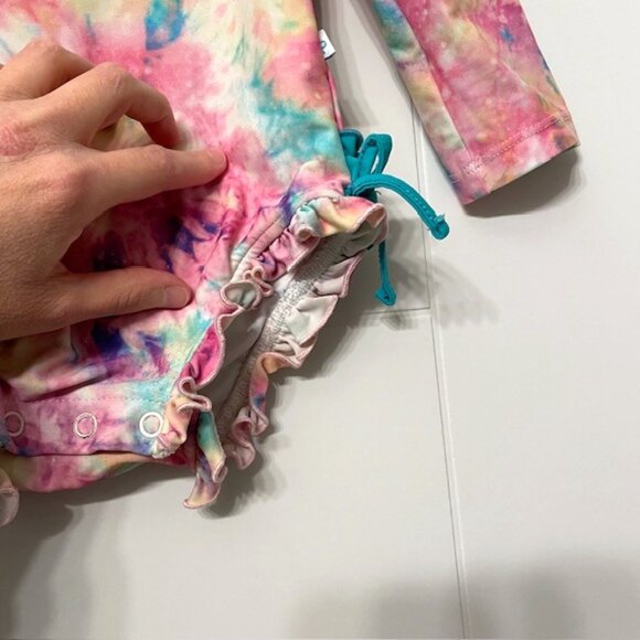 Posh Peanut Joplin Long Sleeve Ruffled Rash Guard Swimsuit 18-24 Months - Picture 9 of 16